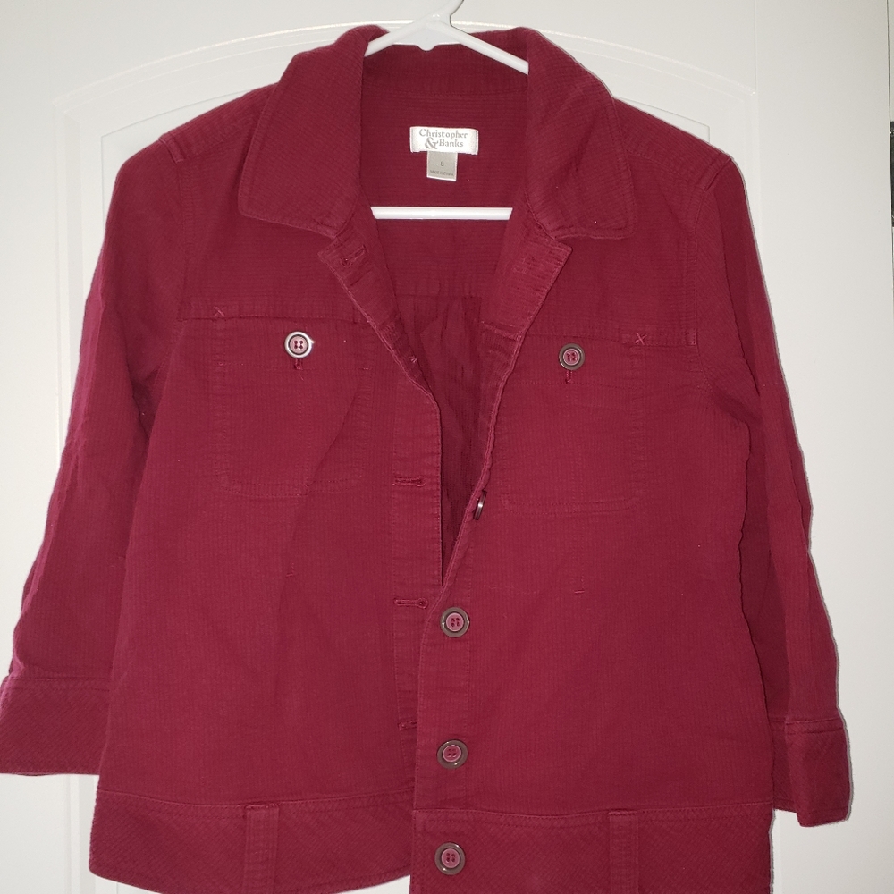 Christopher and Banks burgundy Size s blazer